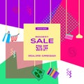Biggest sale 50% off - special offer - summer season - shop now Royalty Free Stock Photo