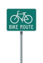 Bike Route road sign