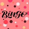 Vector illustration. Bingo lettering for banner