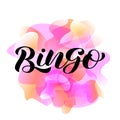 Vector illustration. Bingo lettering for banner