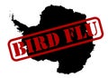 Vector illustration of Bird Flu H5N1 first observed in Antarctica