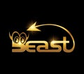 Golden Beast Wordmark Logo Icon