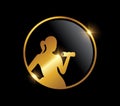 Golden Woman Fitness Logo Icon