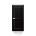 Vector Illustration Of Black Door With Subtle Lighting On White Background Royalty Free Stock Photo
