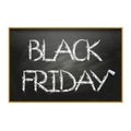 Vector illustration. Black Friday. Black school board with the l Royalty Free Stock Photo