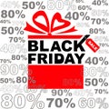 Vector illustration for Black Friday sale. Discount sticker or banners design. Black Friday background.