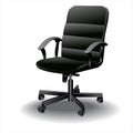 Vector illustration black leather office chair isolated on white background Royalty Free Stock Photo