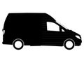 Black Panel Sedan Delivery Van Drawing