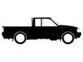 Black Pickup Truck Drawing Royalty Free Stock Photo