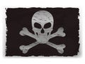 Vector illustration of a black pirate flag Royalty Free Stock Photo