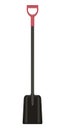 Vector illustration of black Shovel with red Handle Royalty Free Stock Photo
