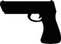 vector black silhouette pistol icon