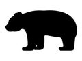 Vector illustration of black silhouette of panda Royalty Free Stock Photo