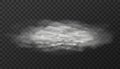 Vector illustration of black smoky clouds on transparent background