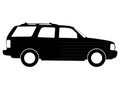 Black Sports Utility Vehicle Drawing Royalty Free Stock Photo