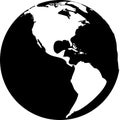 Vector illustration of black and white globe Royalty Free Stock Photo
