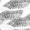 Black and white wings pattern Royalty Free Stock Photo