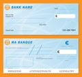 Vector blank bank check illustration