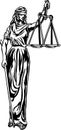 Blind Justice Vector Illustration Royalty Free Stock Photo