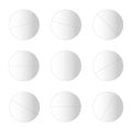 Vector illustration of a blister pack of pills isolated on a white background