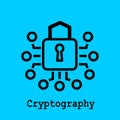 Cryptography flat icon.