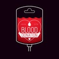Vector illustration of blood dropper prepared for blood donation