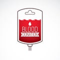 Vector illustration of blood dropper prepared for blood donation