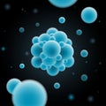 Vector illustration of a blue cell