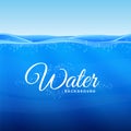 Vector illustration. Under Water background. Royalty Free Stock Photo