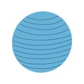 Vector illustration of a blue fitness ball.