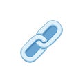 Vector Illustration of Blue Interlocking Chain Links Depicting Connectivity or Dependence Royalty Free Stock Photo