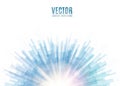 Vector illustration of blue line rounded abstract background Royalty Free Stock Photo