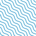 Vector illustration, blue waves on a white background. Royalty Free Stock Photo