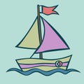 Vector illustration of a boat Royalty Free Stock Photo