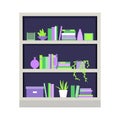 Vector illustration. Bookcase