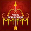 Bow and Arrow of Lord Rama for Happy Dussehra festival of India