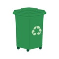 Vector illustration of a box for recycling paper waste. Separate trash can for recycling paper