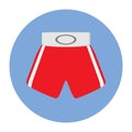 Vector illustration Boxing shorts Royalty Free Stock Photo