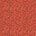 Vector illustration of brick wall seamless pattern, relief texture, red brick background, vintage, loft style. Royalty Free Stock Photo