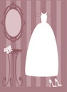 Vector illustration of bride dress