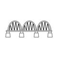 Vector design of bridgework and bridge icon. Collection of bridgework and landmark stock symbol for web.