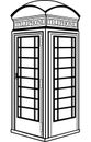 British Telephone Booth Illustration