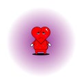 Vector illustration of a broken hearted character Royalty Free Stock Photo