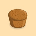 Vector illustration of brown bread