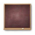 Vector illustration of brown square chalkboard