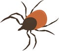 Vector illustration of brown tick