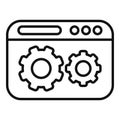 Website settings icon line art