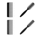 Vector design of brush and hair sign. Collection of brush and hairbrush vector icon for stock. Royalty Free Stock Photo