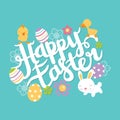 Super Cute Happy Easter Lettering Phrase