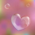 Vector illustration of bubble heart Royalty Free Stock Photo